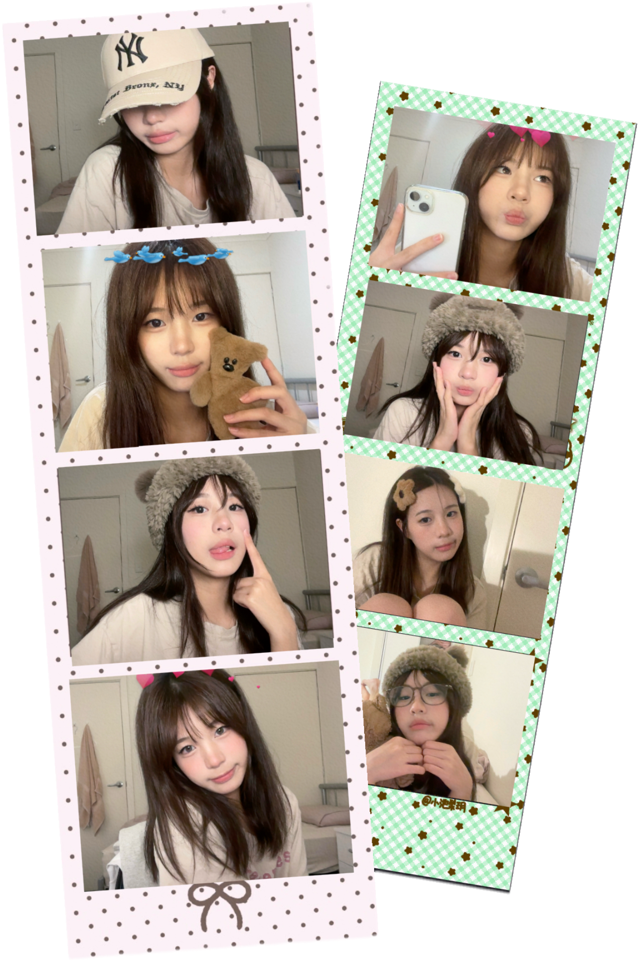 Collage of photo booth strip examples